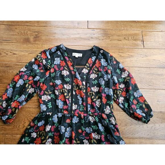 Nanette Lepore Lined Sheath Floral Dress Women's Size 4 Bohemian Peasant - Picture 4 of 10